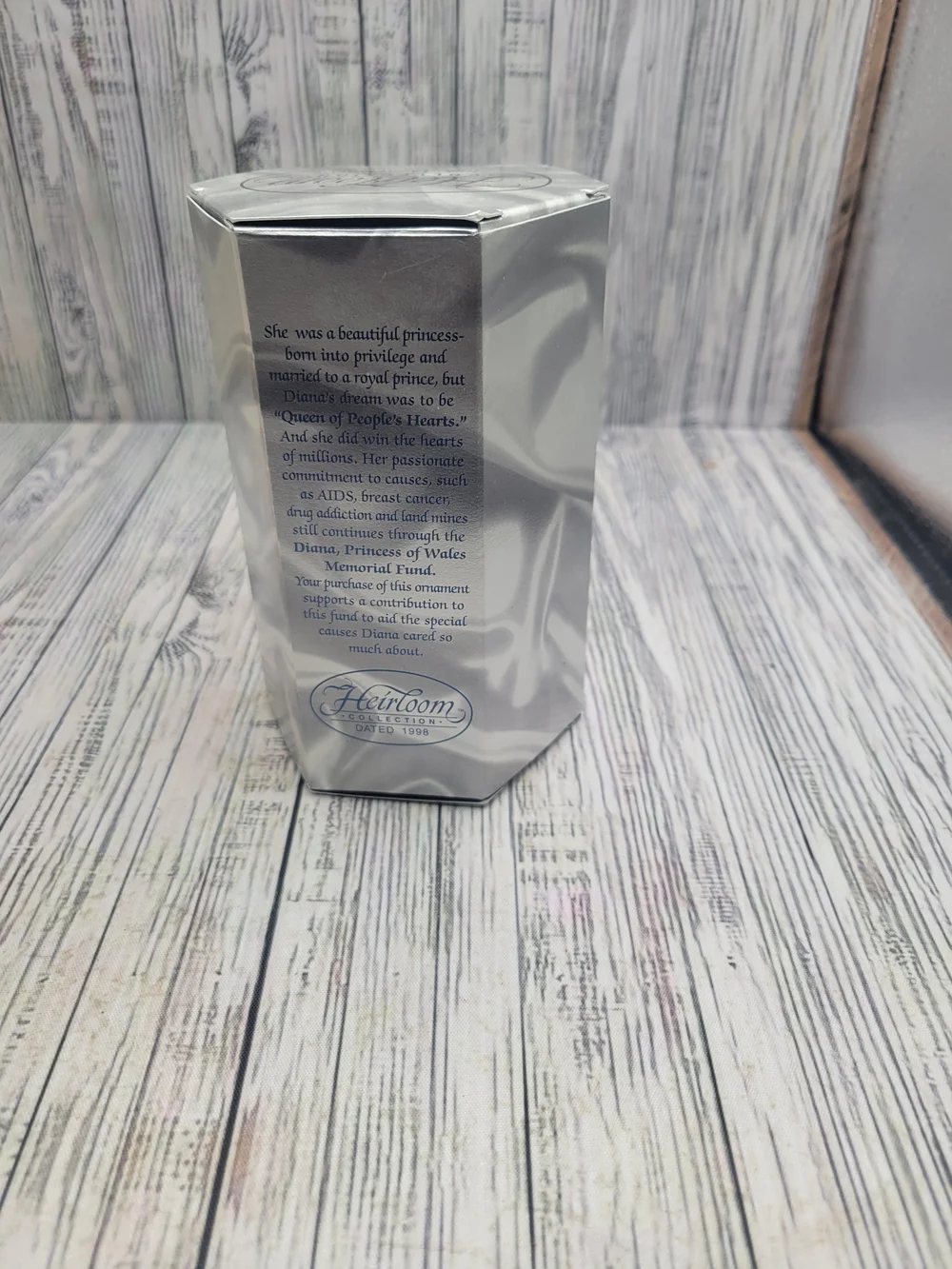 Diana Princess of Wales Collectible Figure Christmas Ornament. New In Box